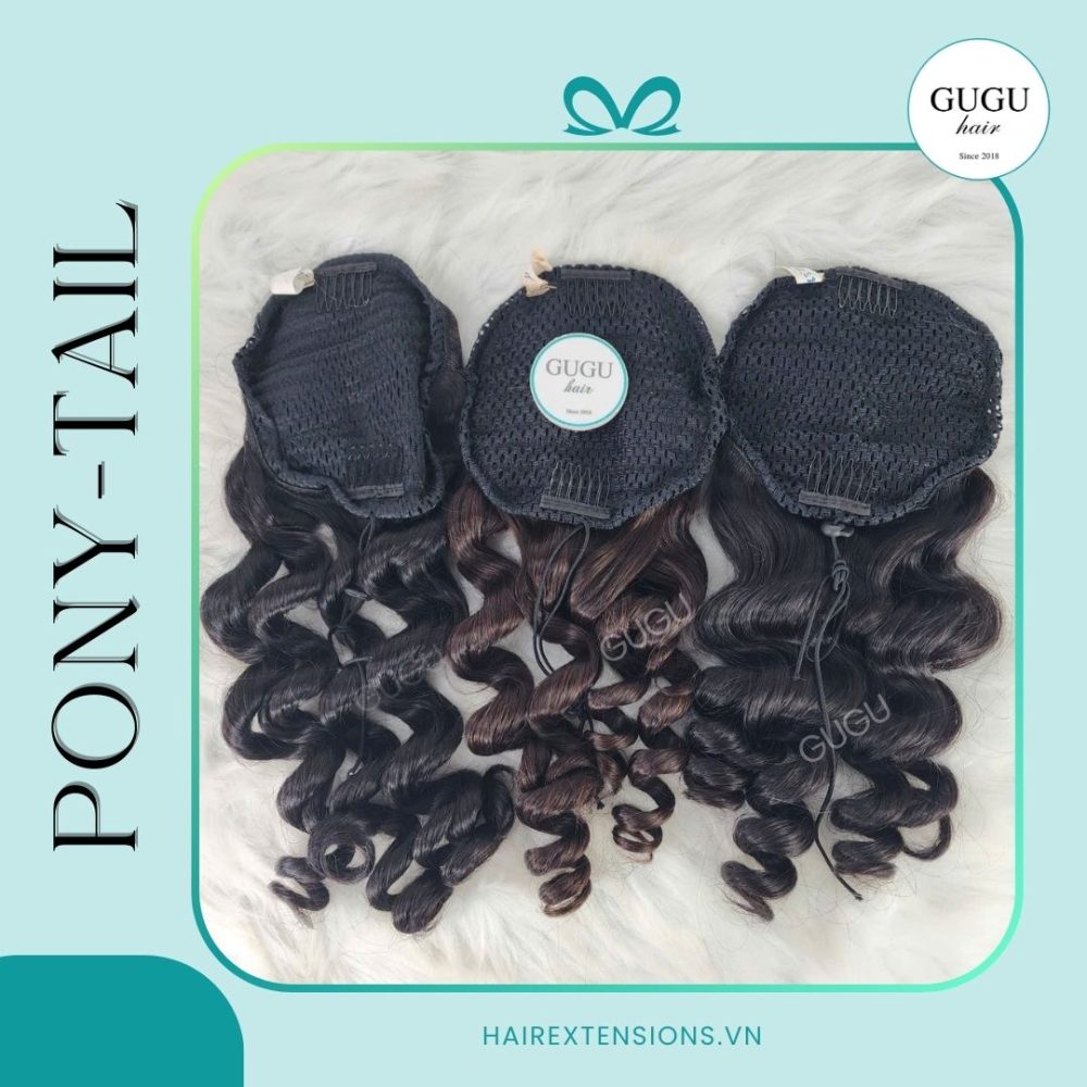 Loose Deep Wave Ponytail Extensions – 100% Human Hair Vietnamese Hair by GUGU HAIR