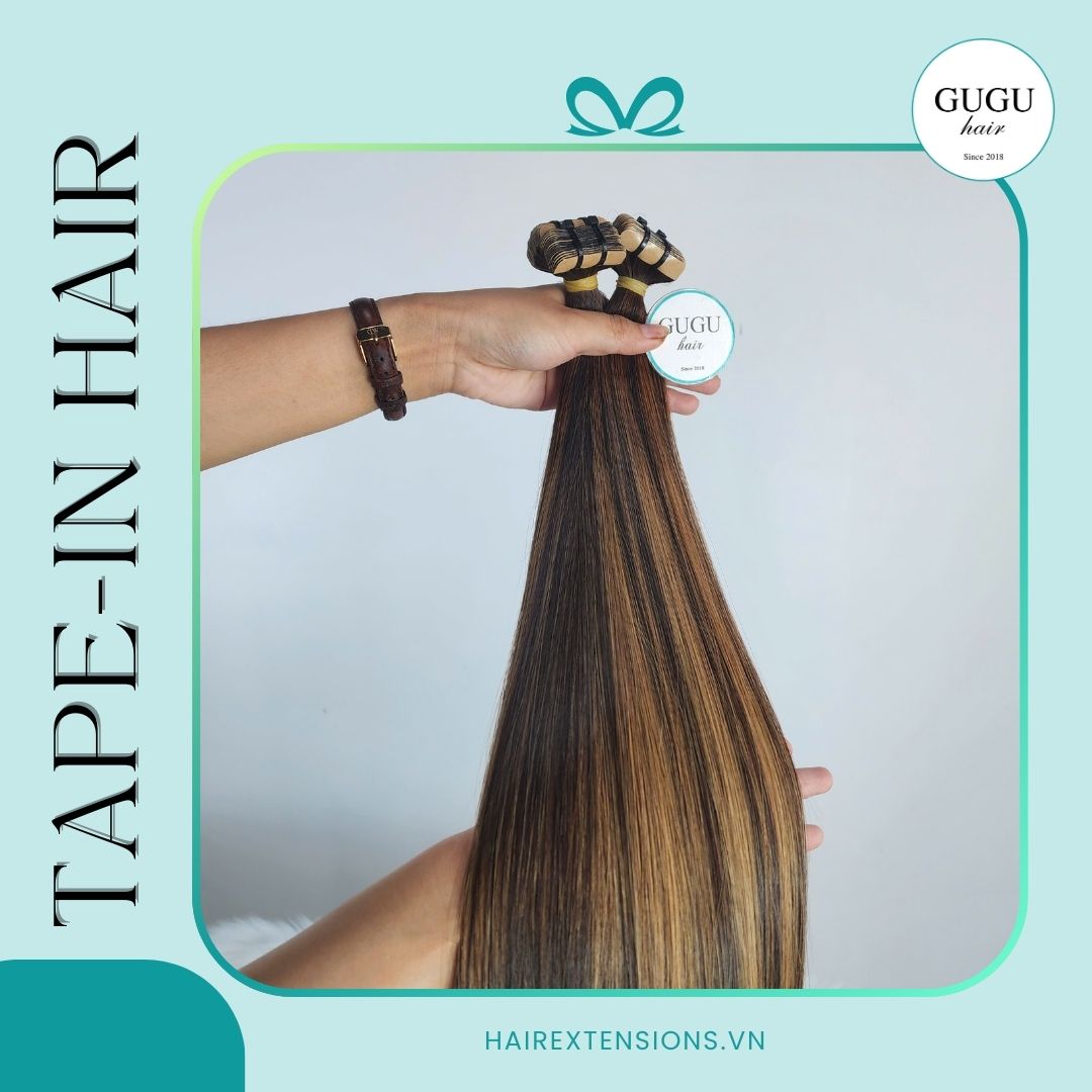 Tape-in Honey Brown Ombre Hair Extensions – 100% Vietnamese Human Hair 1 Tape-in Honey Brown Ombre Hair Extensions – 100% Vietnamese Human Hair
