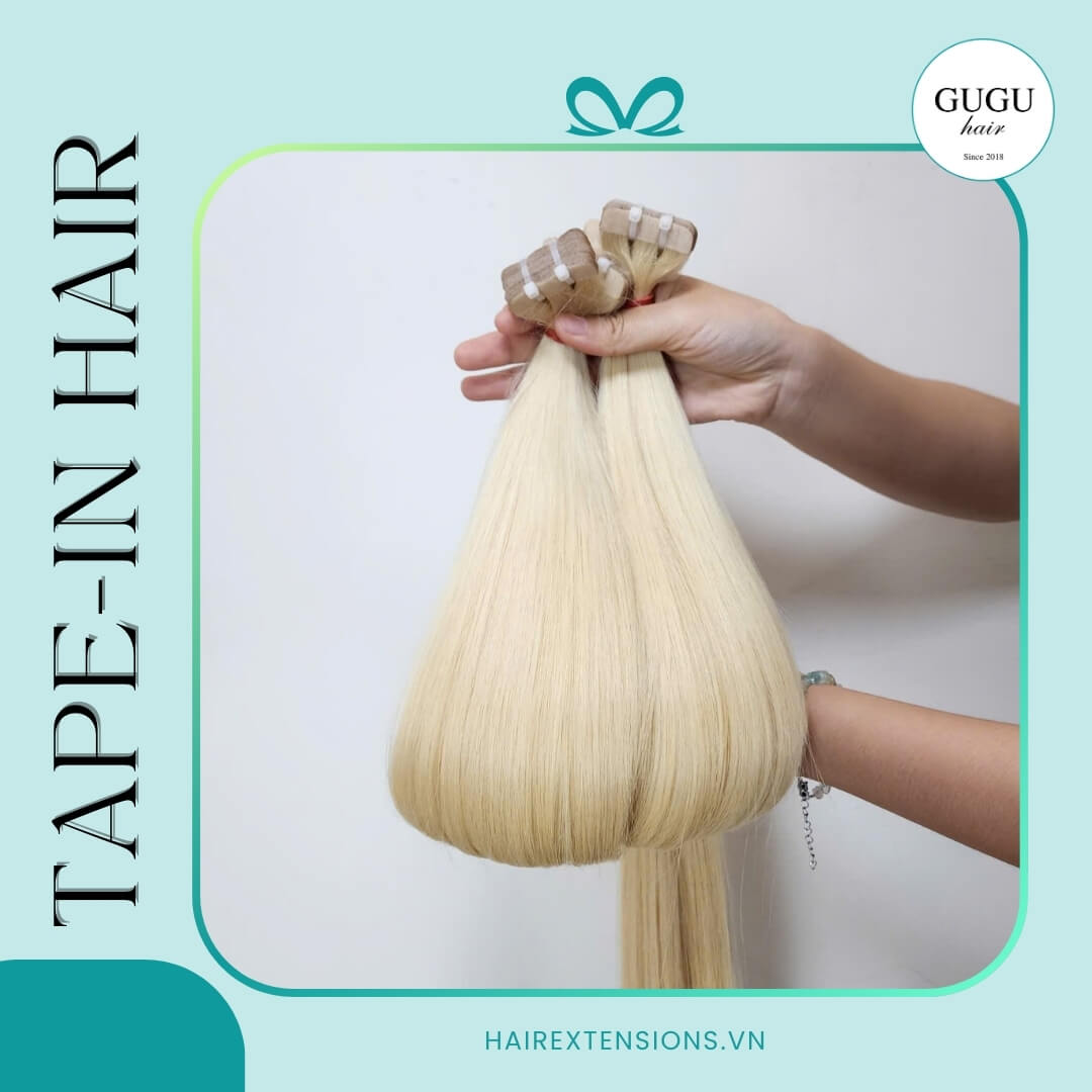 Blonde Tape in Hair Extensions Human Hair 28 Inch Long Invisible Hair Extensions 1 28 In Tape In Hair Extensions Human Hair