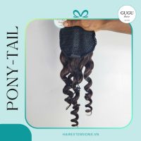Loose Wave Curly Ponytail Brown 18 Inch – 100% Vietnamese Human Hair Extension