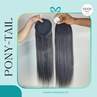 Raw Vietnamese Straight Ponytail Extensions – Natural Black Human Hair 2 Straight Human Hair Ponytail Extensions – 100% Raw Vietnamese Hair
