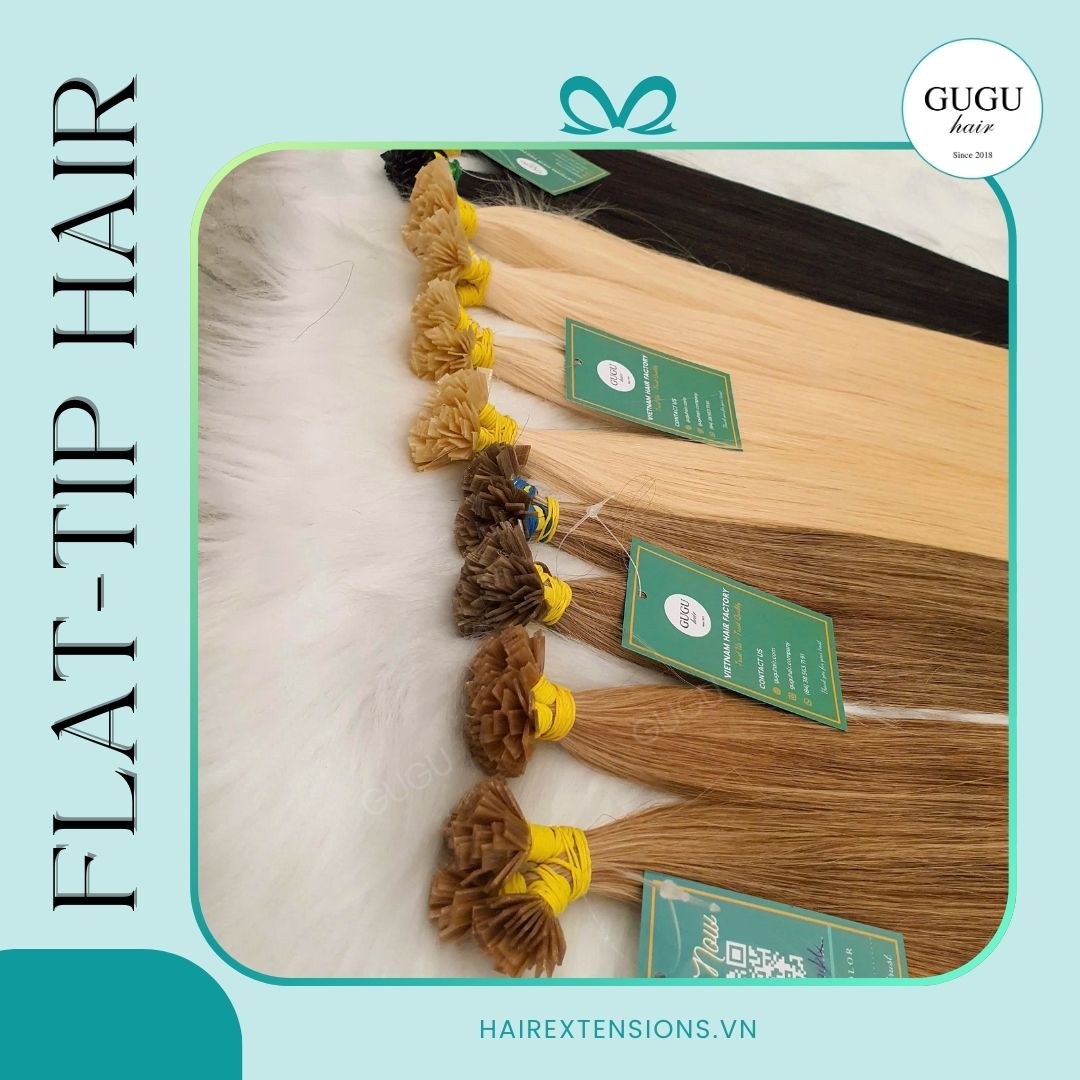 Flat Tip Hair Extensions - Real 100% Vietnamese Human Hair 1 Human Flat Tip Hair Extensions – Premium 100% Remy Hair for Long-Lasting Volume & Natural Look