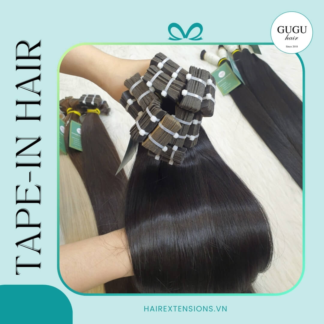 Premium 28 inch Best Tape In Hair Extensions – GUGU Hair 1 Premium Tape In Hair Extensions - 100 Human Hair Wig