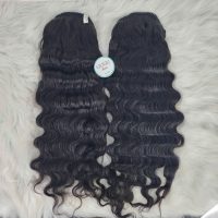 Vietnamese Human Hair Deep Wave Ponytail Extensions