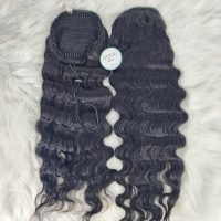 Deep Wave Ponytail Extensions Human Hair