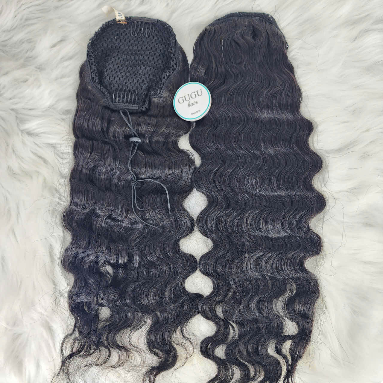 Deep Wave Ponytail Extensions Human Hair