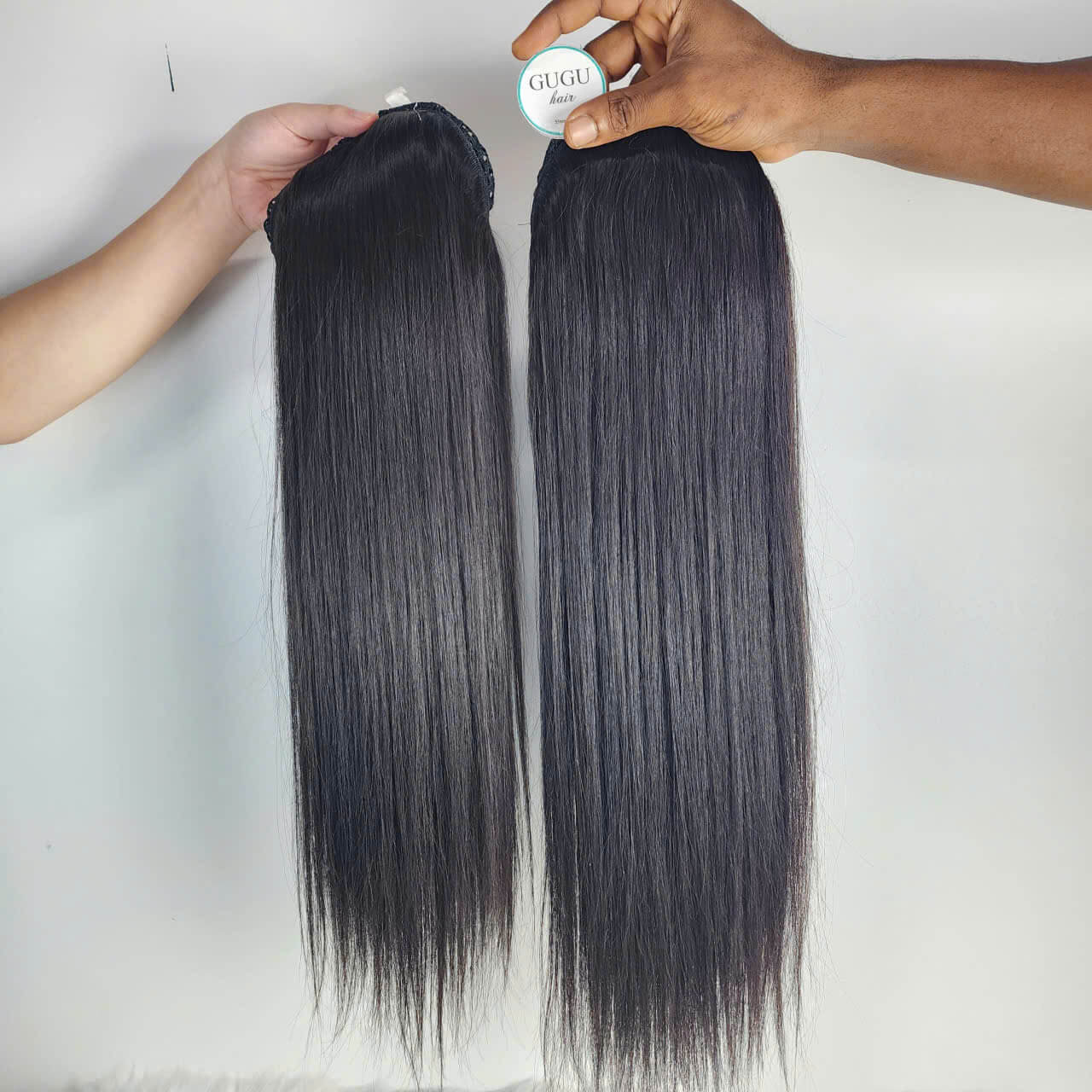 Raw Vietnamese Straight Ponytail Extensions – Natural Black Human Hair 6 Raw Vietnamese Straight Ponytail Extensions – Natural Black Human Hair