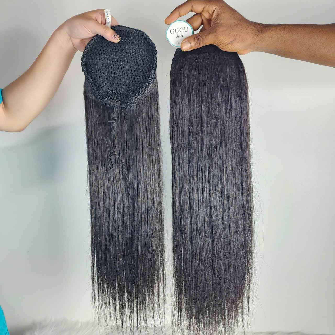 Raw Vietnamese Straight Ponytail Extensions – Natural Black Human Hair 7 Ponytails Hair Extensions (15)