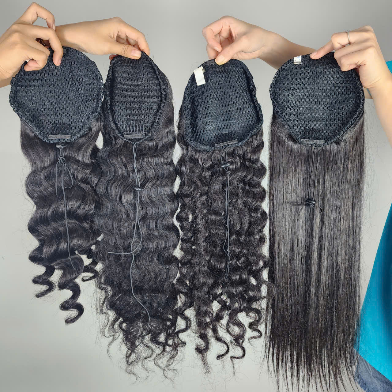 Clip-On Curly Ponytail Extension – Natural Human Hair from Vietnam