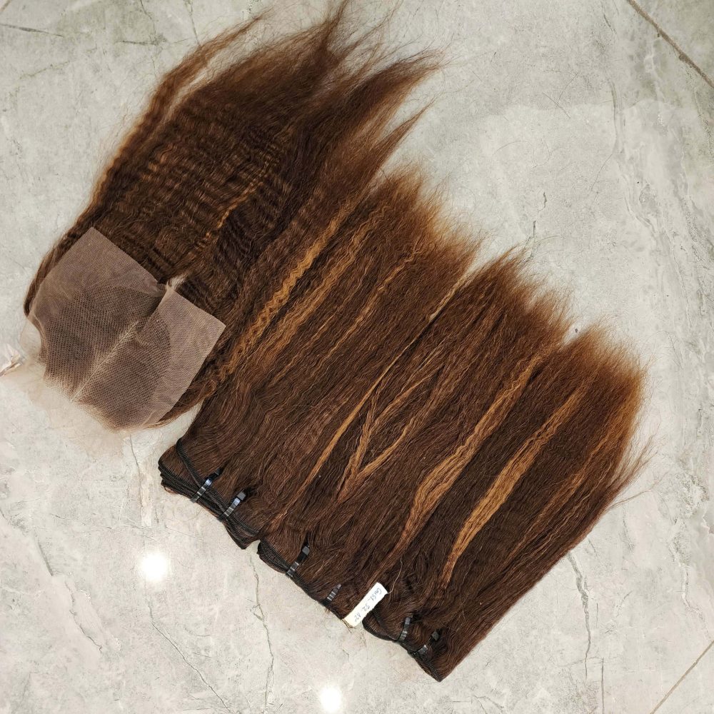 Vietnamese Human Hair Kinky Straight Bundles