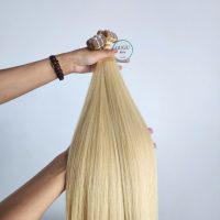 Platinum Blonde Tape-in Human Hair Extensions – No Synthetic Mix