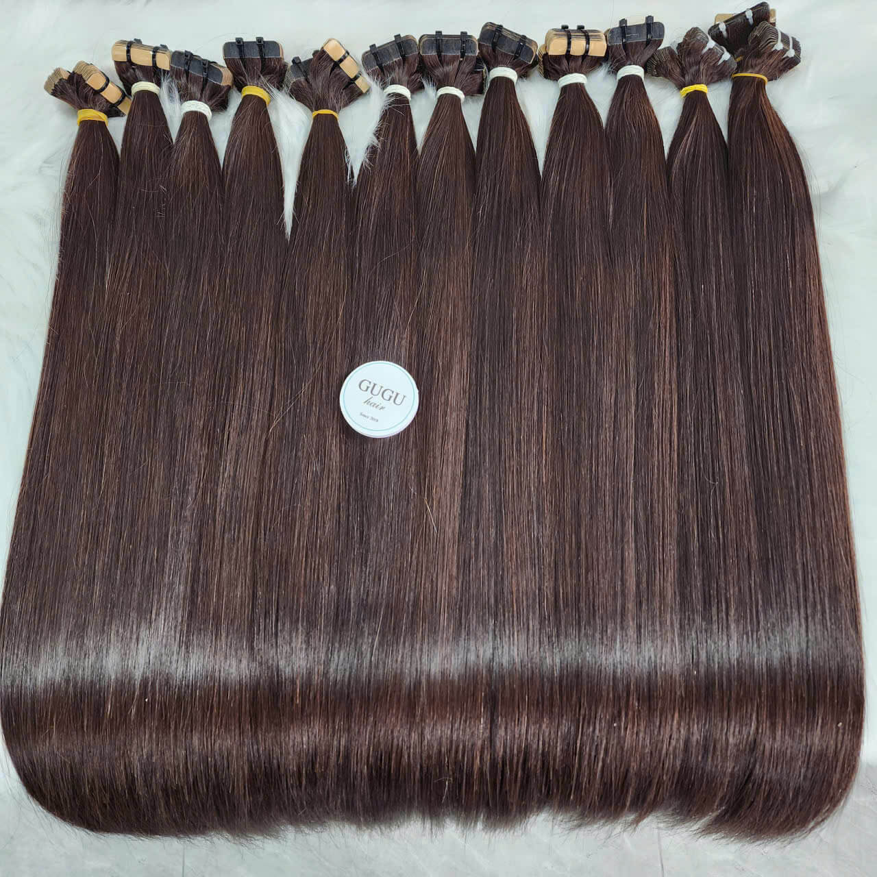 Premium 24 Inch Brown Tape-In Extensions – Vietnamese Human Hair