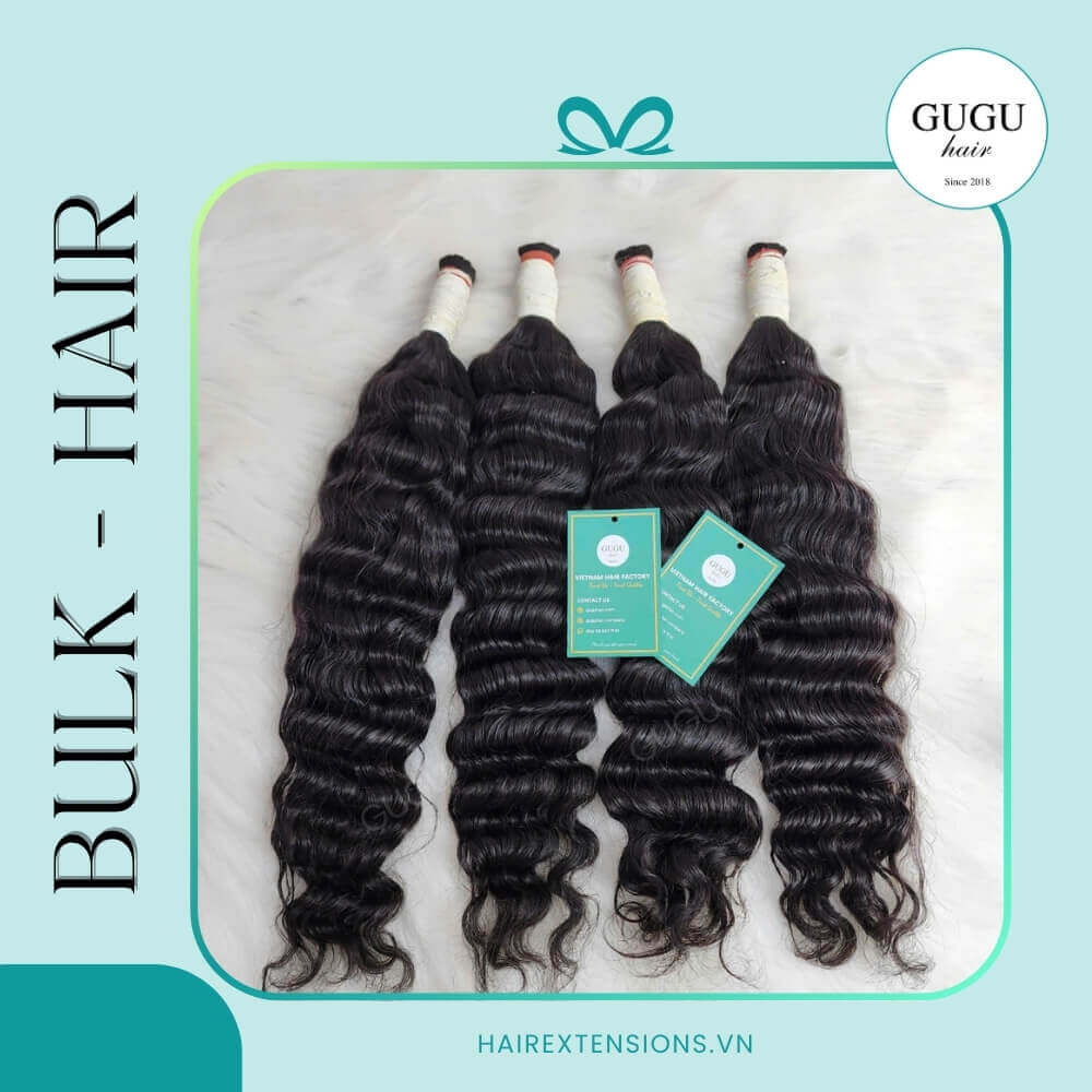 26 Inch Deep Wave Hair Bulk – Vietnamese Human Hair