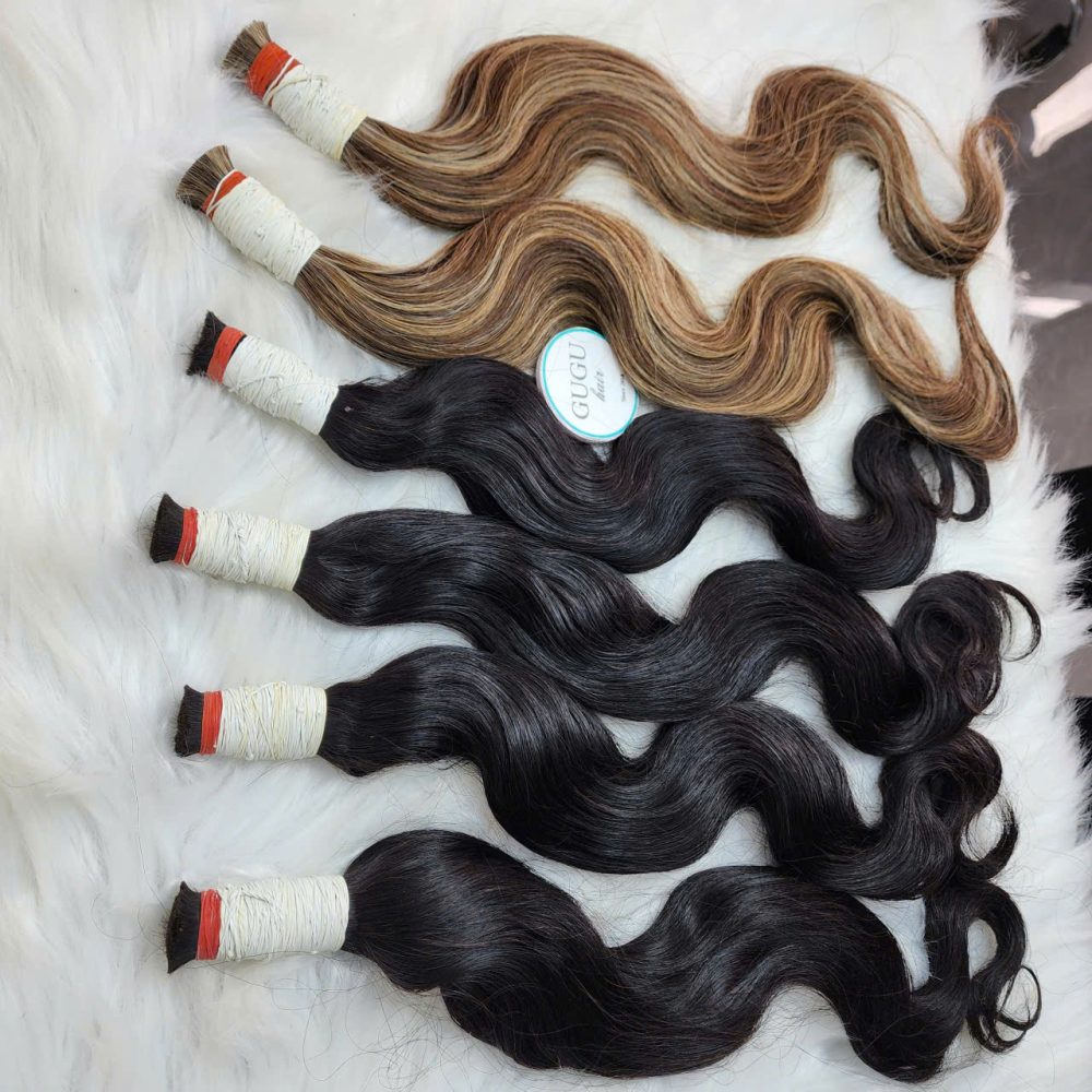 26 Inch Body Wave Bulk Hair Extensions – Raw Vietnamese Human Hair | GUGUHAIR