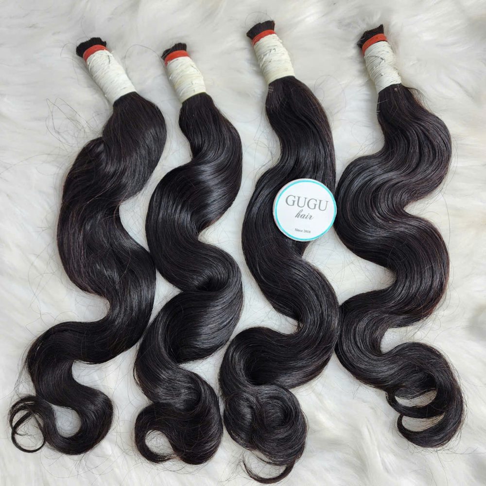 26 Inch Body Wave Bulk Hair Extensions – Raw Vietnamese Human Hair | GUGUHAIR