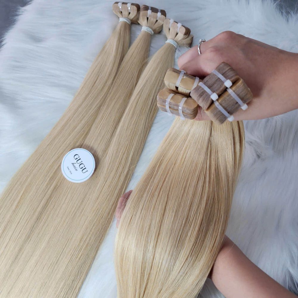 26-inch-blonde-best-tape-in-hair-extensions-vietnamese-human-hair-guguhair.