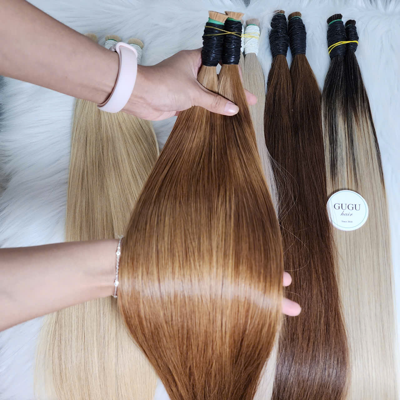 Bulk Brown Hair Double Drawn – Natural Soft Texture 2