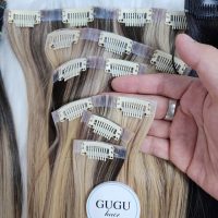 Clip-in-hair-extensions Blonde Bone Staight 5 Clip In Extensions 3
