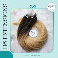 Vietnamese H6 Feather Hair Extensions Color #613 – 100% Human Hair Bone Straight 2 Vietnamese H6 Feather Hair Extensions Factory Wholesale Price