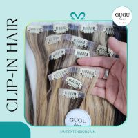 Clip-in-hair-extensions Blonde Bone Staight 2 Tape-clip-in-hair-extensions