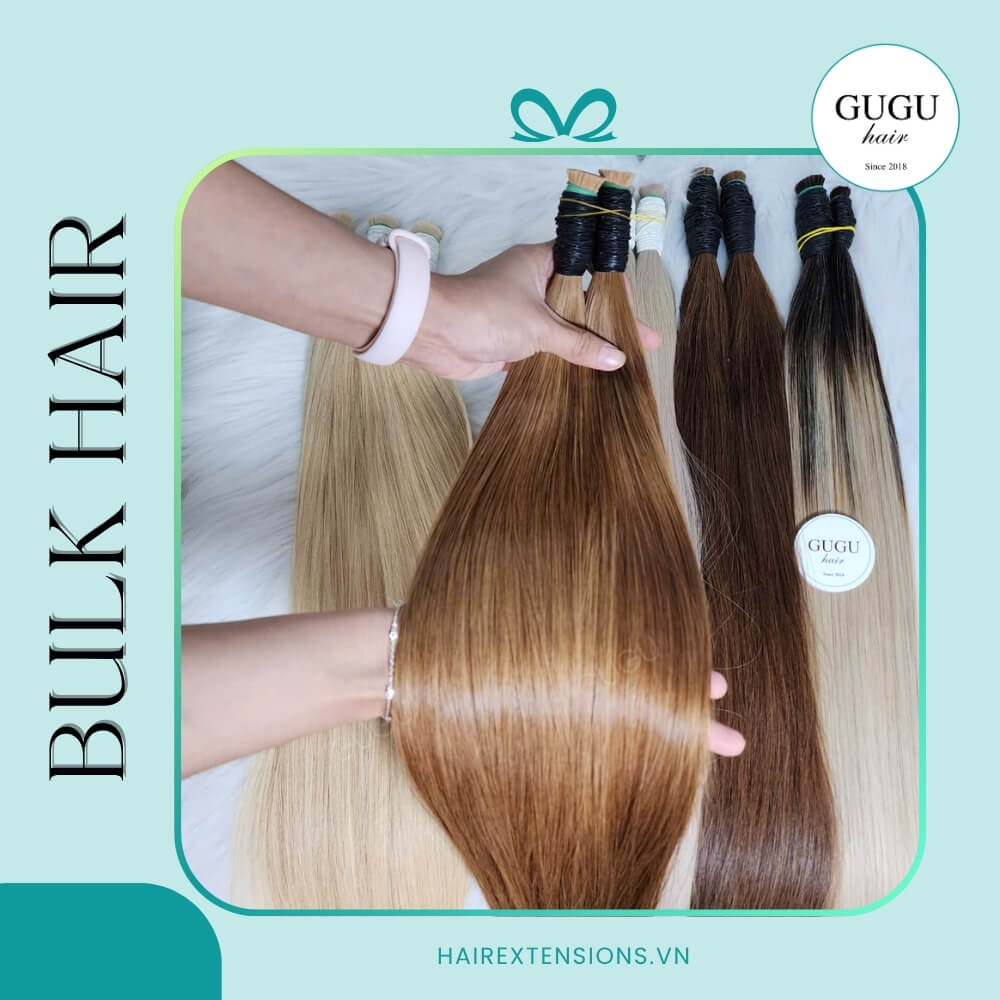 GUGU HAIR – BEST HUMAN HAIR EXTENSIONS 70 Vietnamese Brown Bulk Human Hair Straight - GUGUHAIR