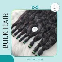 Wavy Bulk Hair Extensions Natural Color 2 Wavy Bulk Hair Extensions Natural Color