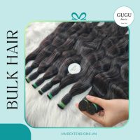 Wavy Bulk Hair Extensions Natural Color