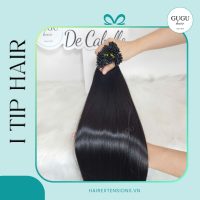 black hair i tip remy human hair straight extensions