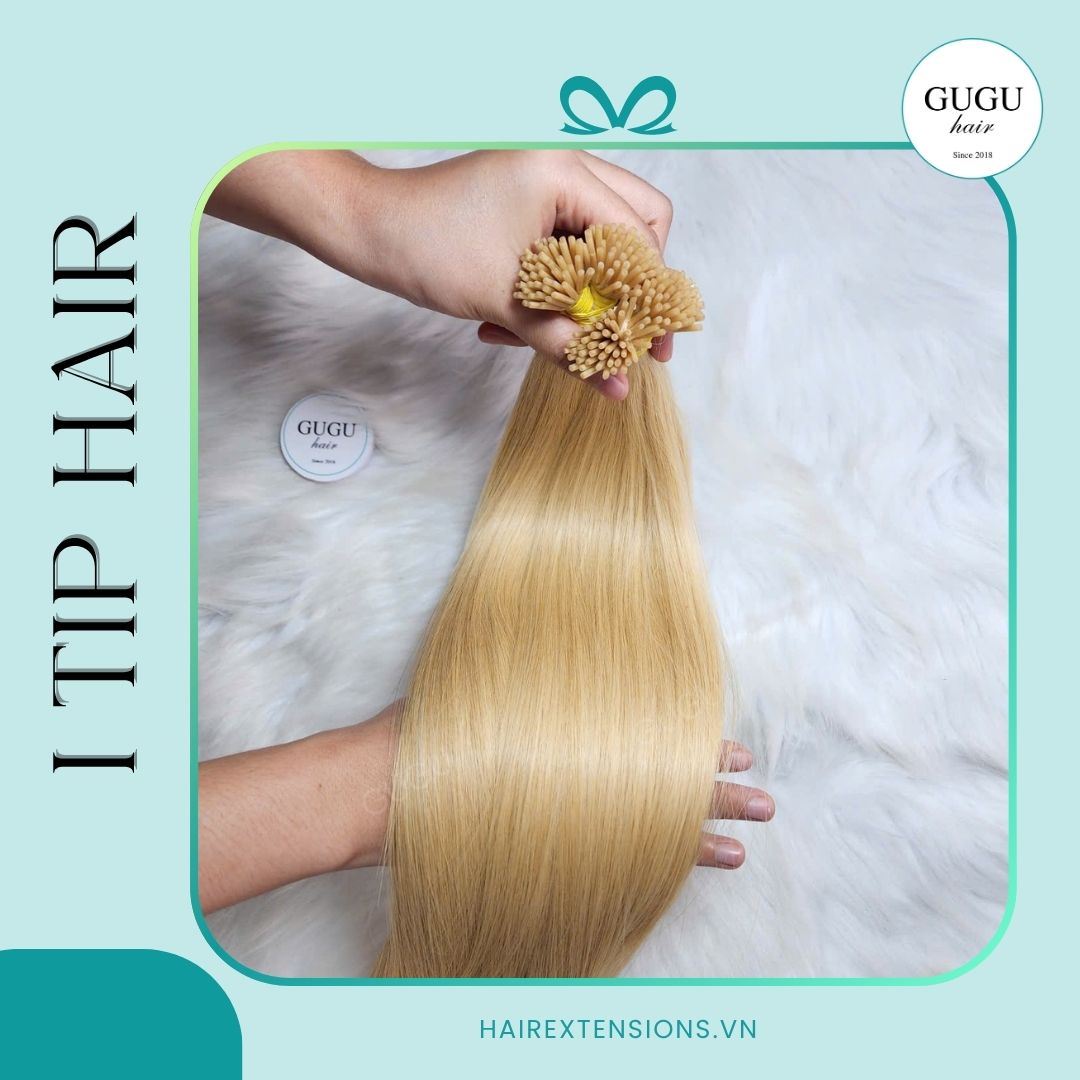 Blonde I-Tip Hair Extensions – Add Volume, Length & Shine Effortlessly 1 i tip hair extensions