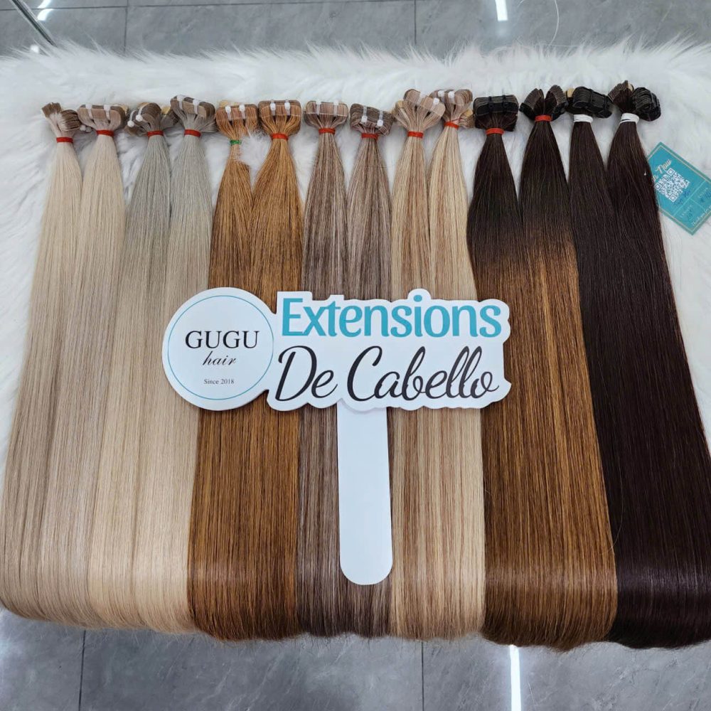 raw tape in hair extensions 100% human hair double drawn