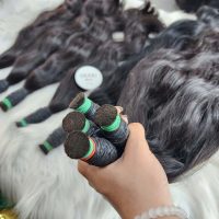 Bulk Wavy Hair Extensions Natural Color Vietnamese 100% Raw Hair Quality. 4 Single Drawn Black Straight Bulk Hair Extension 100% Human Hair