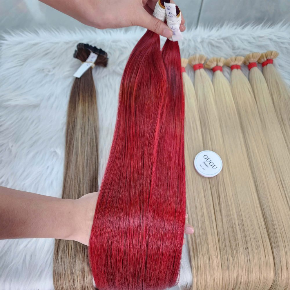 GUGU HAIR – BEST HUMAN HAIR EXTENSIONS 65 burgundy Bulk