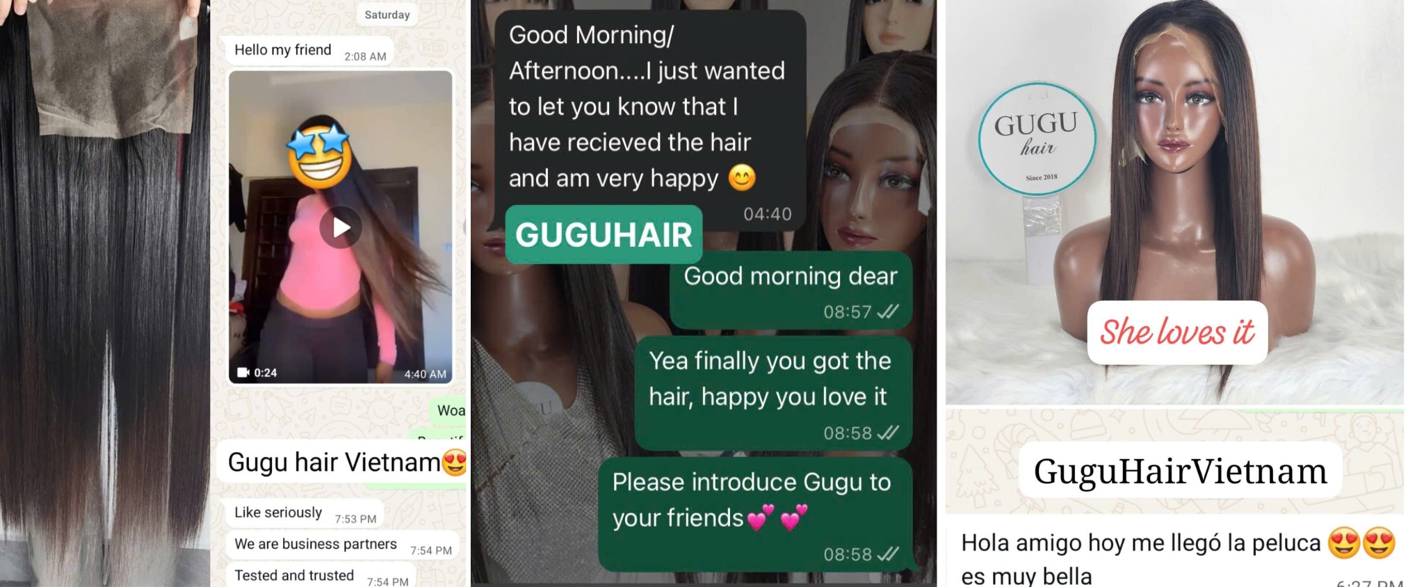 Color #6 Straight Hair Wefts | Premium Raw Vietnamese Human Hair 25 Customer feedback on bone straight Vietnamese human hair (1)