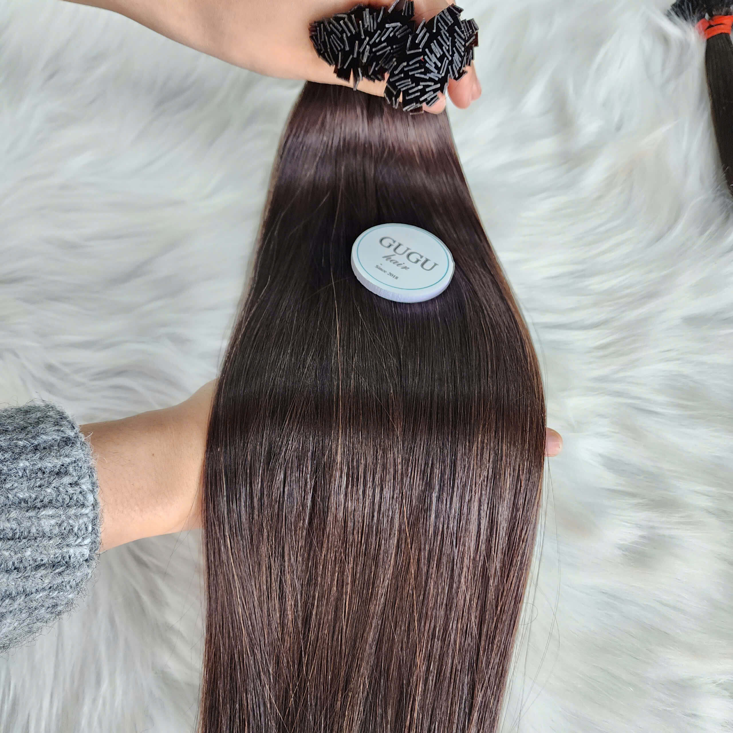 Buy Brown Keratin Flat Tip Hair Extensions 7 Pre Bonded Flat Tip Hair Extensions - 100% vietnamese human hair extensions