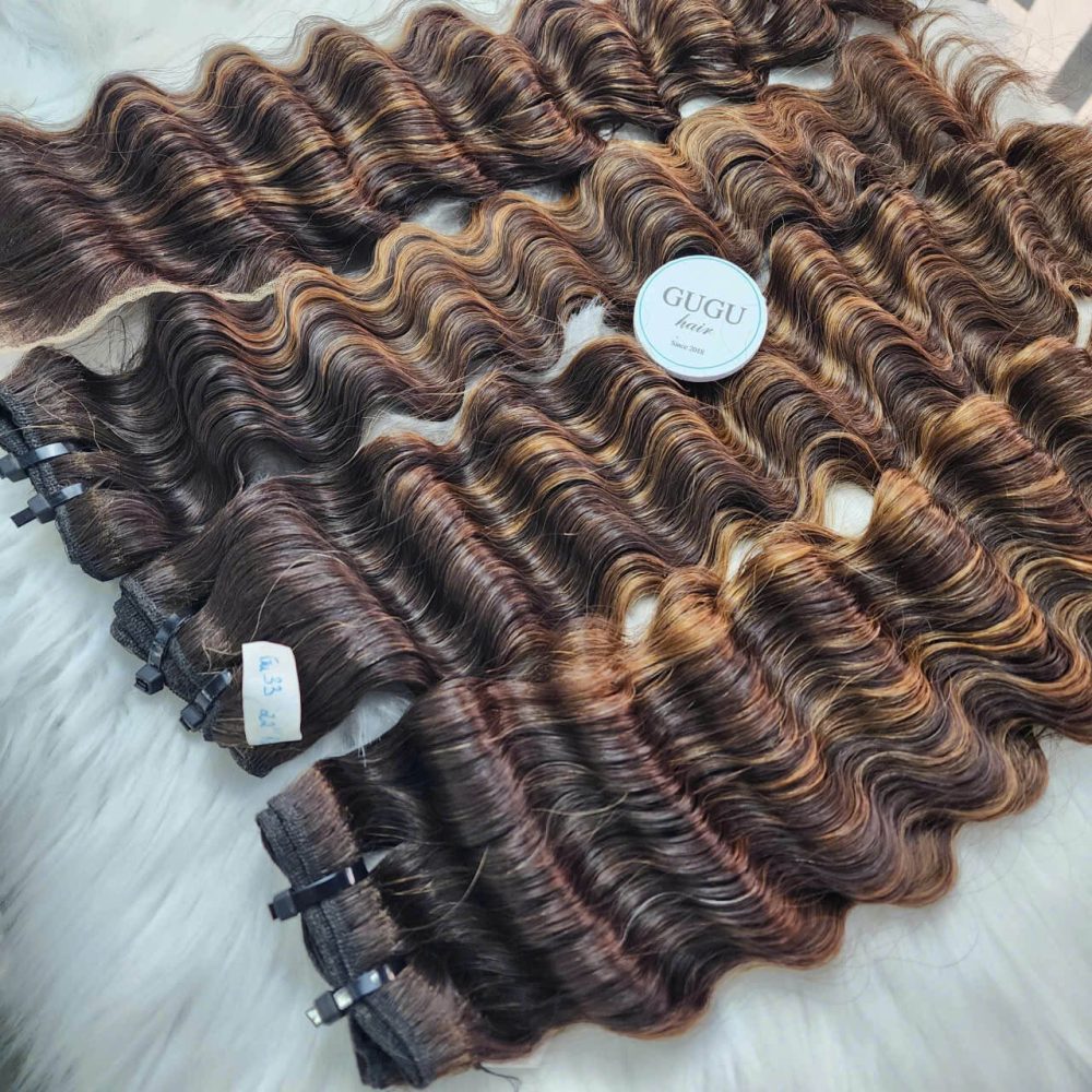 Vietnamese deep wave human hair 3 bundles