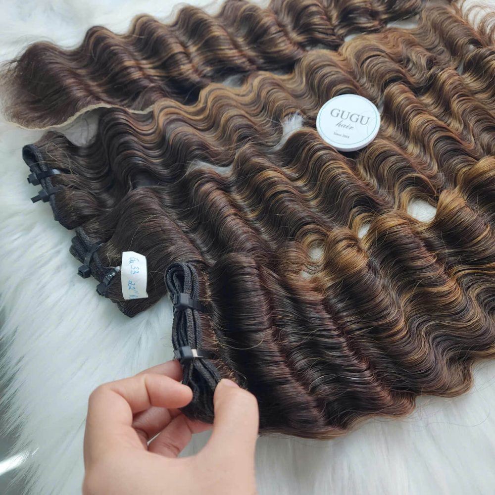 Vietnamese deep wave human hair 3 bundles