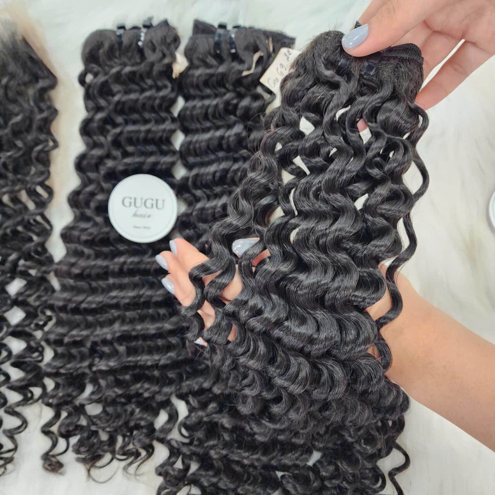 100% human hair water wave hair extensions virgin