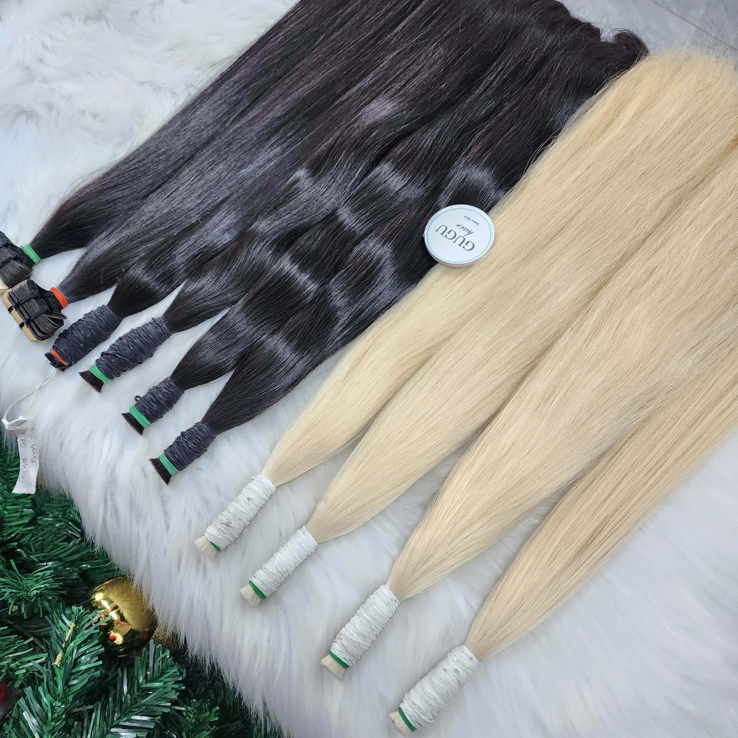Straight Bulk Hair Extensions #1Color 6 best human hair extensions uk