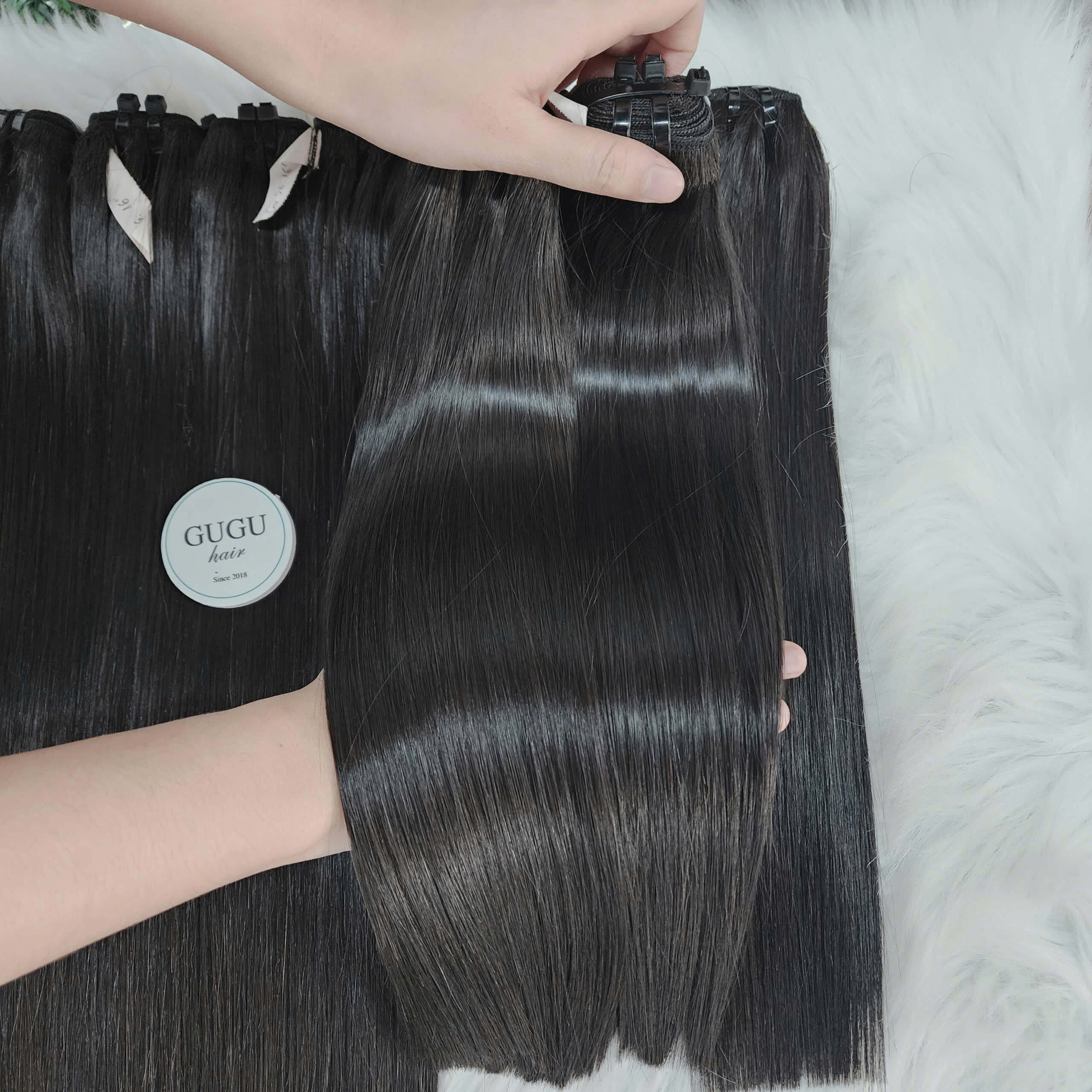 Top 1 Vietnamese Raw Weft Hair Extension - Good Price For Starting Business! | Double Weft 9 Genius Weft Hair Extensions Human Hair