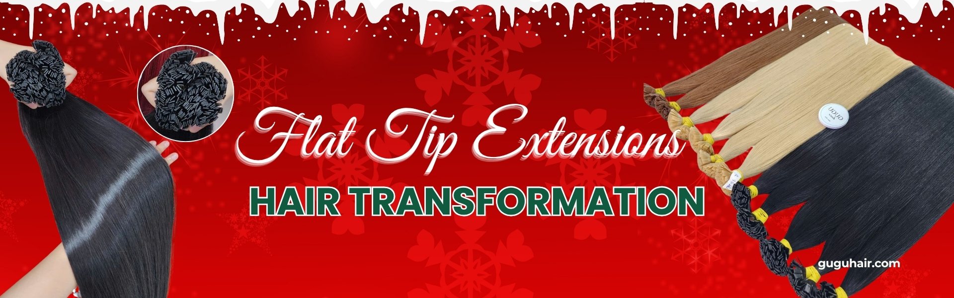 flat tip human hair extensions pre‑bonded