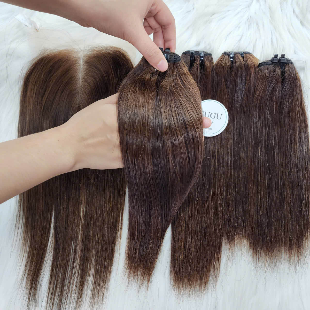 brown straight hair bundles 100% human hair