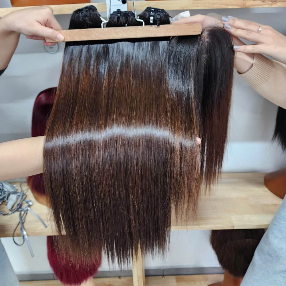 Vietnamese Ombre Human Hair Bundles + Closure — 100% Remy, Soft & Smooth, Double Drawn, Trendy Colour