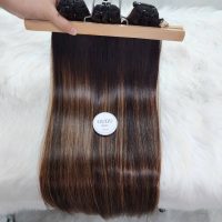 Bone Straight Human Hair Bundles Ombre Color 26 Inches Vietnamese