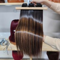 Bone Straight Human Hair Bundles Ombre Color 26 Inches Vietnamese