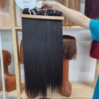 100% Raw Vietnamese Bone Straight Hair Weft Extensions 5 bulk raw black human hair bundles for wholesale
