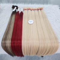 Bulk Hair Bone Straight Red Wine Color Vietnamese Hair 4 raw vietnamese human hair extensions