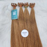 Vibrant Orange Bone Straight Tape In Extensions – 100% Human Hair 5 Top 1 Vietnamese Tape In Hair Extensions – 100% Human Hair