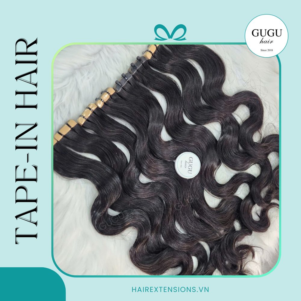 Body Wave Tape In Extension Natural Color Raw Vietnamese Hair