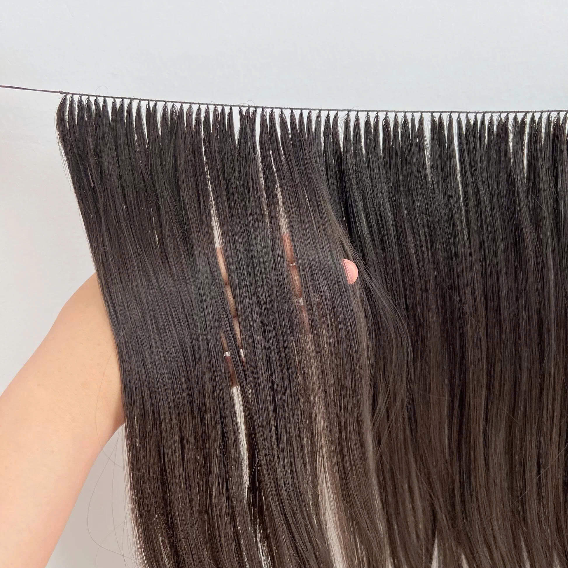 Premium Feather Weft Hair Extension Natural Color | GUGUHAIR 2 Luxury Feather Weft Hair Extension Natural Color