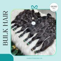 Bulk Wavy Hair Extensions Natural Color Vietnamese 100% Raw Hair Quality. 2 Bulk Straight Hair Extensions Natural Color Vietnamese 100% Raw Hair Quality.